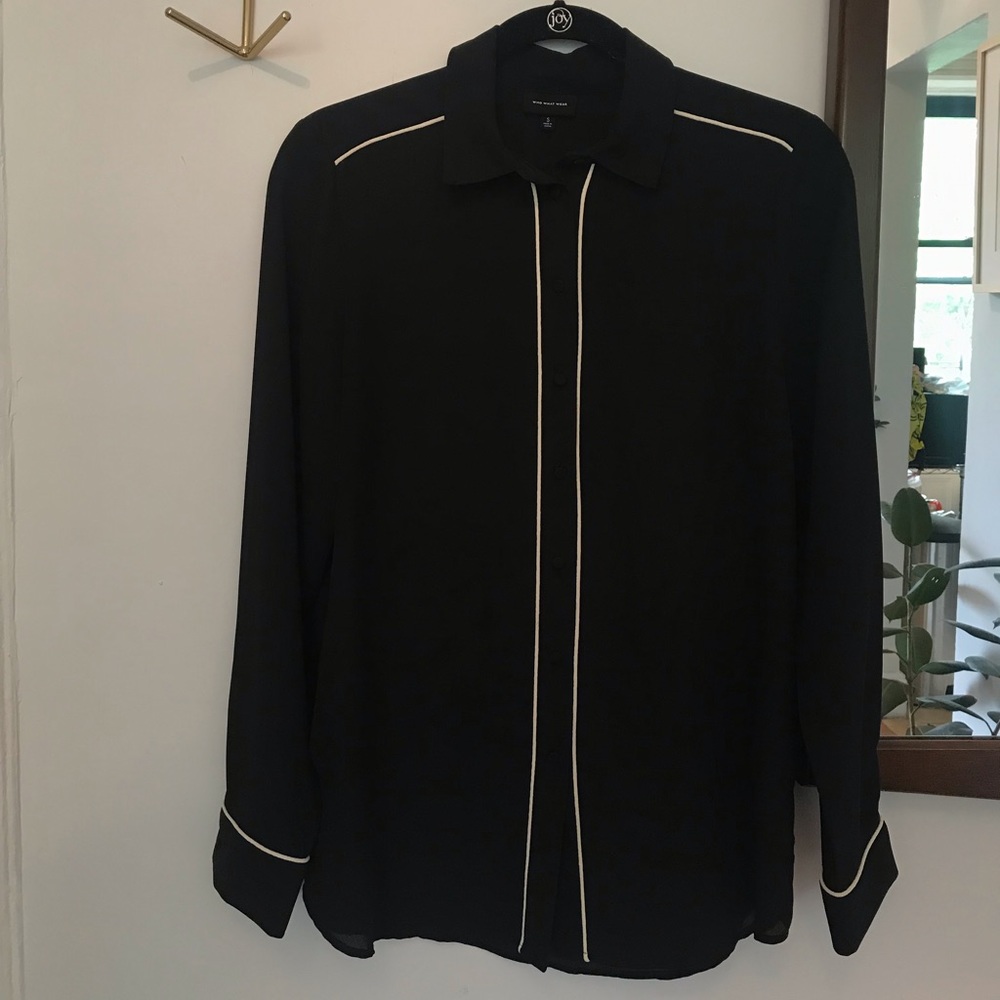 Who What Wear x Target Black Button Up